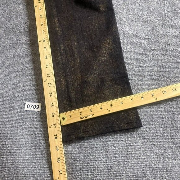 Lafayette 148 Pants Womens 10 Black Gold Shimmer Straight Leg Stretch Je… - Picture 11 of 11